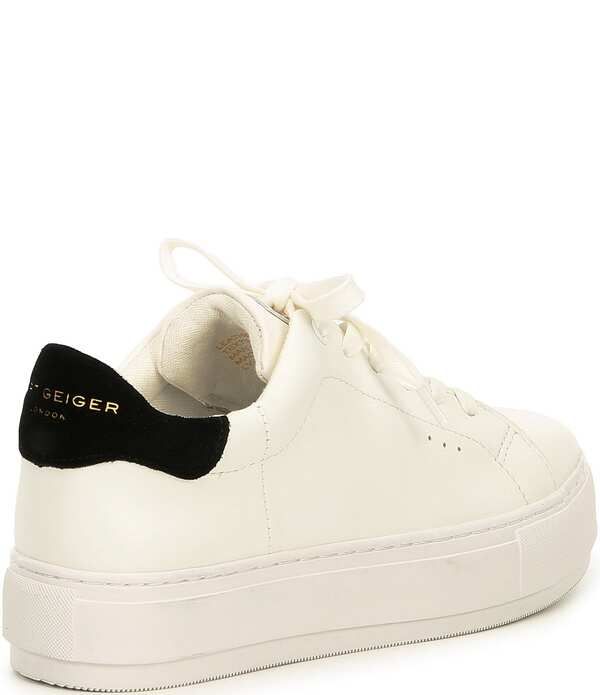 カートジェイガーロンドン レディース ボトムス カジュアルパンツ プラットフォーム スニーカー レース レザー Kurt Geiger London Laney Leather Lace Uplatform Sneakers WhiteBlack ホワイト