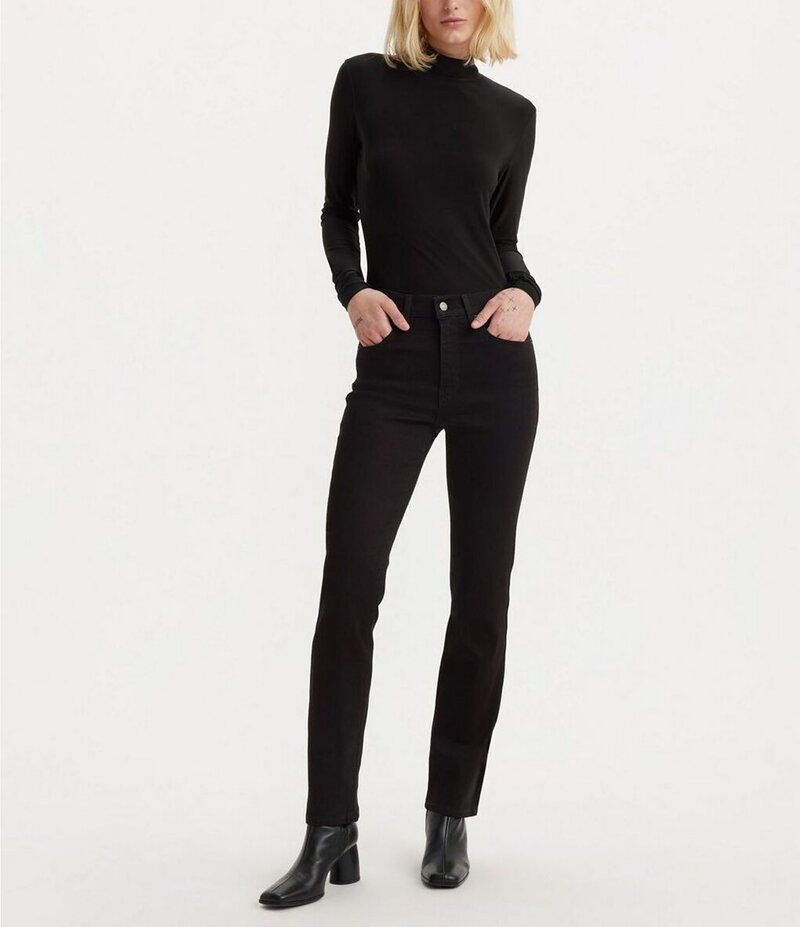 リーバイス レディース ボトムス デニムパンツ ストレート ジーンズ LevisR 724 High Rise Straight Leg Jeans Soft Black ブラック リーバイス レディース ボトムス デニムパンツ ストレート ジーンズ LevisR 724 High Rise Straight Leg Jeans Soft Black ブラック