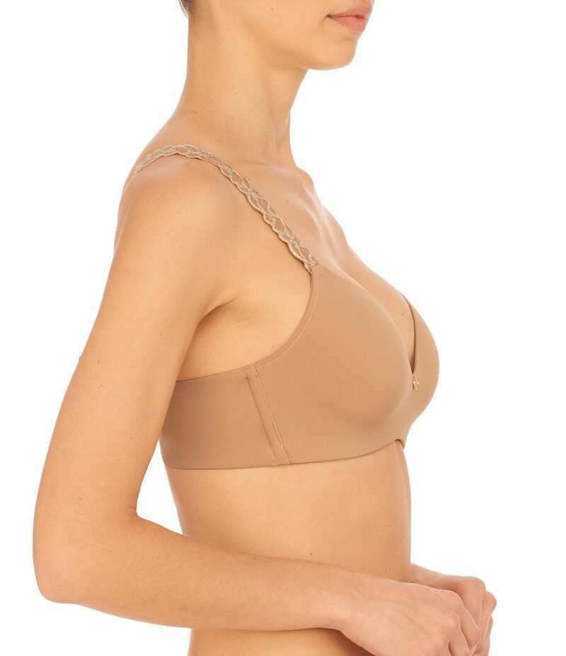 ナトリ レディース アンダーウェア ブラジャー Natori Pure Luxe Wire free Bra Cafe ナトリ レディース アンダーウェア ブラジャー Natori Pure Luxe Wire free Bra Cafe