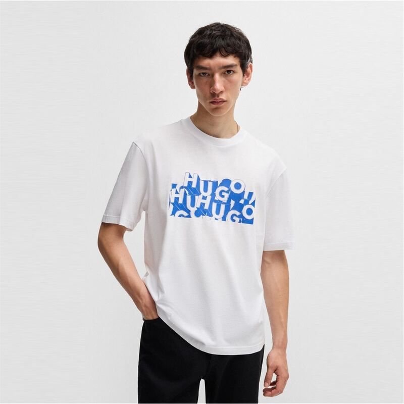 フューゴ メンズ トップス Tシャツ Hugo Nafralo 10266462 01 White 100 ホワイト