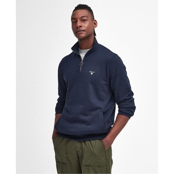 バブアー メンズ アウター パーカー・スウェット スウェット シャツ Barbour Beckhill HalfZip Sweatshirt Navy NY91 ネイビー