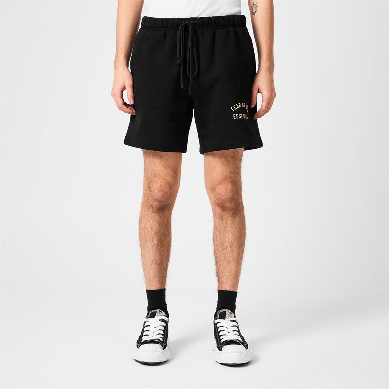 フィアオブゴッド メンズ ボトムス ハーフパンツ・ショーツ ショートパンツ コットン ロゴ FEAR OF GOD ESSENTIALS Cotton Logo Shorts Black ブラック