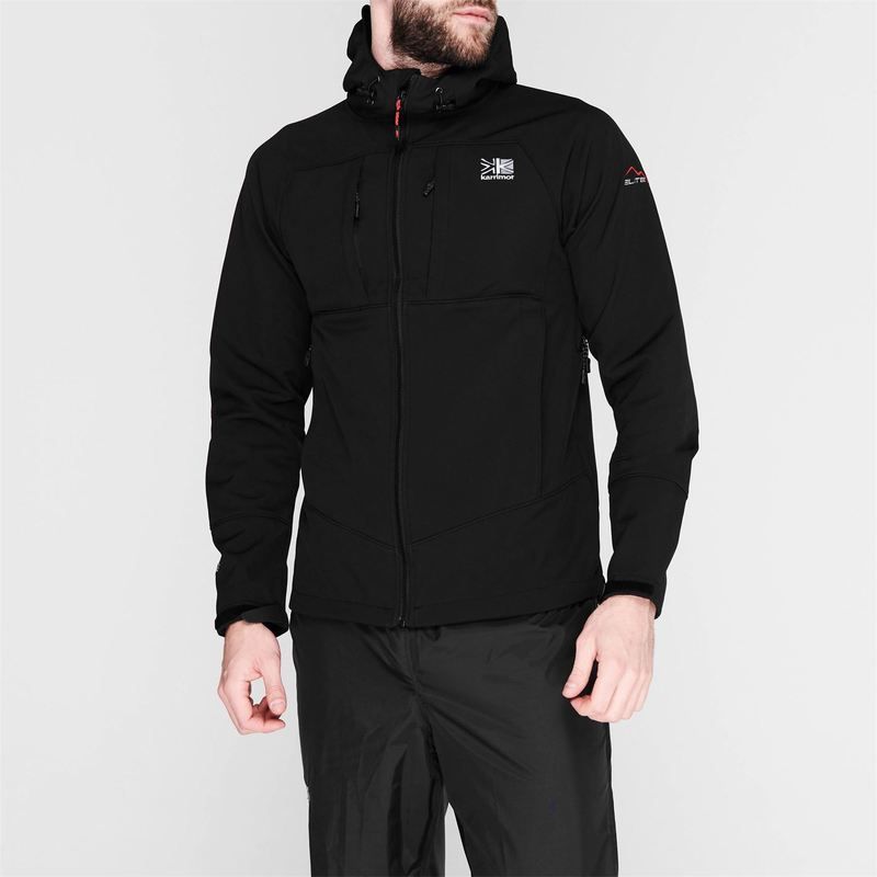 カリマー メンズ アウター ジャケット・ブルゾン ジャケット Karrimor Alpiniste Softshell Jacket Black ブラック