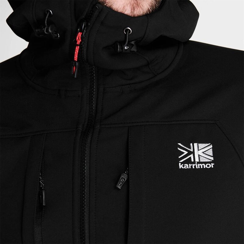 カリマー メンズ アウター ジャケット・ブルゾン ジャケット Karrimor Alpiniste Softshell Jacket Black ブラック