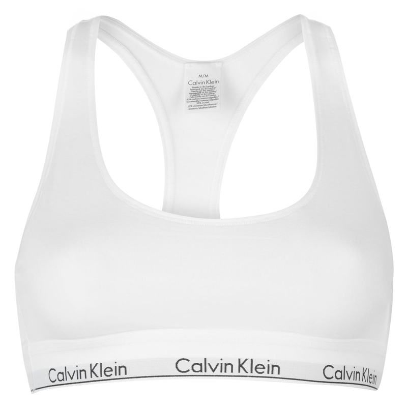 カルバンクライン レディース アンダーウェア ブラジャー コットン ロゴ Calvin Klein Modern Cotton Logo Bralette WHITE ホワイト