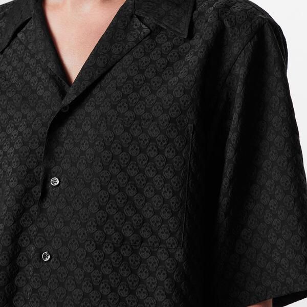 アレキサンダー・マックイーン メンズ トップス シャツ Alexander McQueen Bowling Shirt Black ブラック
