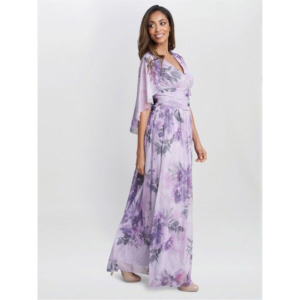 ジーナバッコーニ レディース トップス ワンピース マキシワンピース オーバーレイ マキシ Gina Bacconi Caroline Maxi Dress With Overlay Sleeves BLUSH ブラッシュ