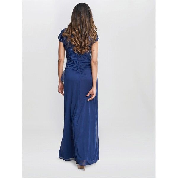 ジーナバッコーニ レディース トップス ワンピース マキシワンピース マキシ Gina Bacconi Cecilia Maxi Dress NAVY ネイビー