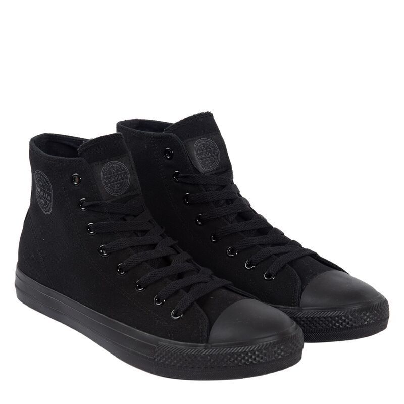 ソウルカル メンズ シューズ スニーカー SoulCal Canvas High Mens Trainers BlackBlack ブラック