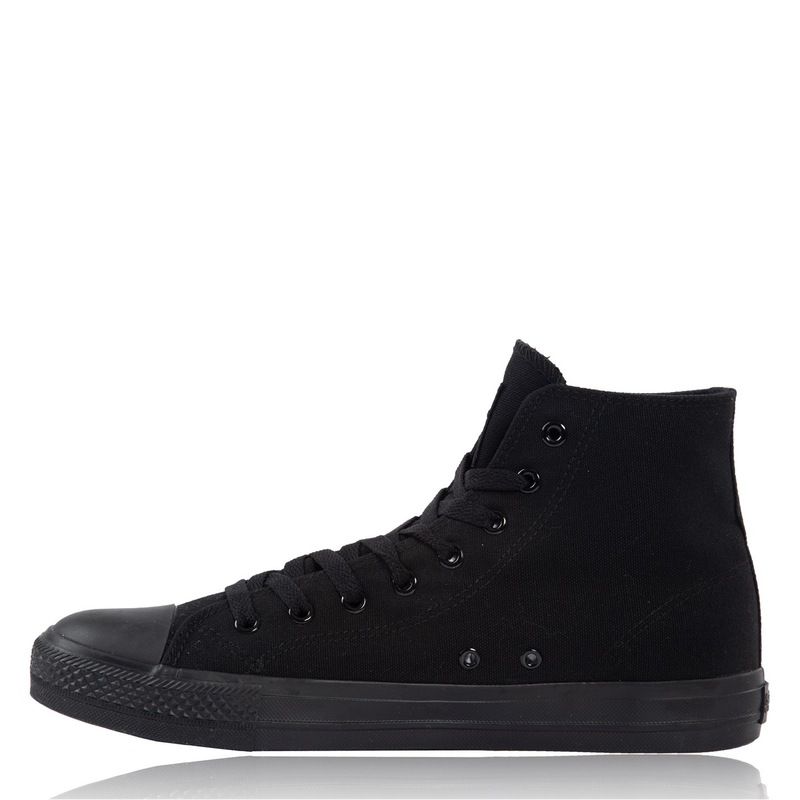ソウルカル メンズ シューズ スニーカー SoulCal Canvas High Mens Trainers BlackBlack ブラック