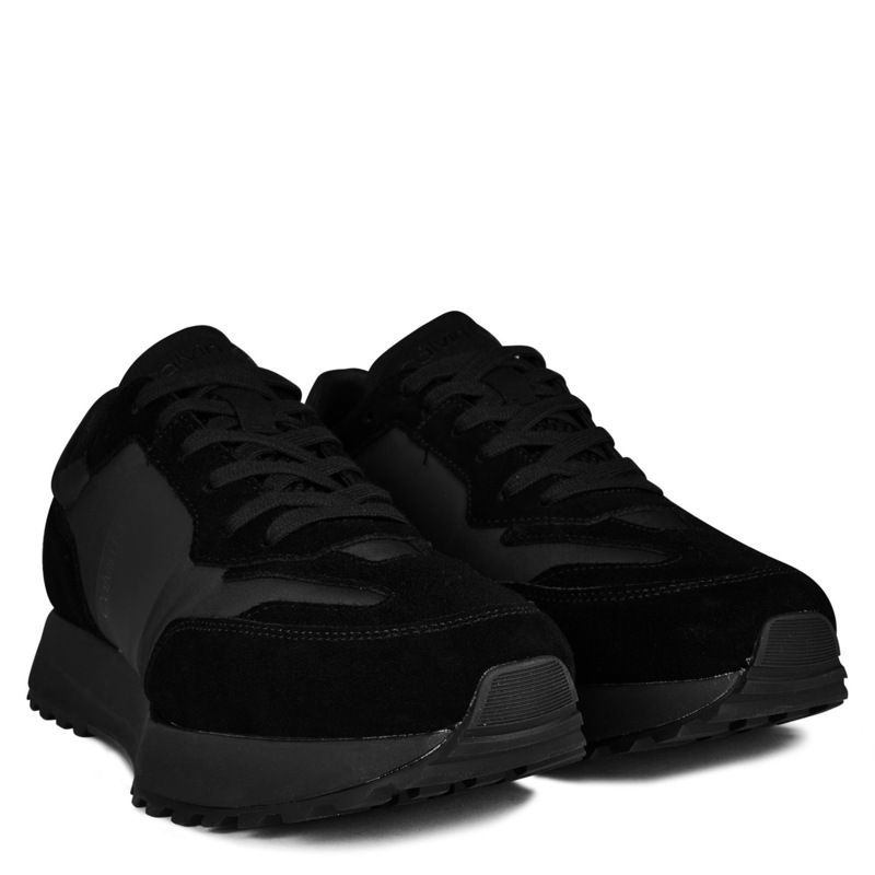 カルバンクライン メンズ シューズ スニーカー スエード Calvin Klein Suede Trainers BlackBlack 00U ブラック