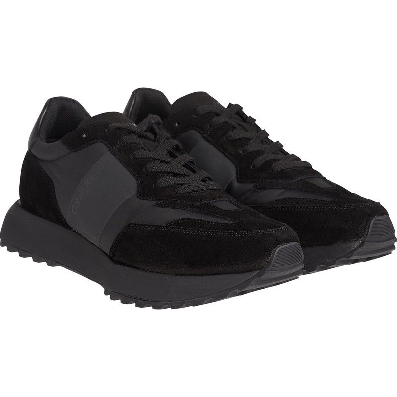 カルバンクライン メンズ シューズ スニーカー スエード Calvin Klein Suede Trainers BlackBlack 00U ブラック