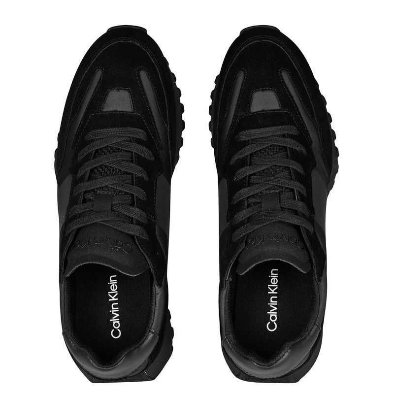カルバンクライン メンズ シューズ スニーカー スエード Calvin Klein Suede Trainers BlackBlack 00U ブラック