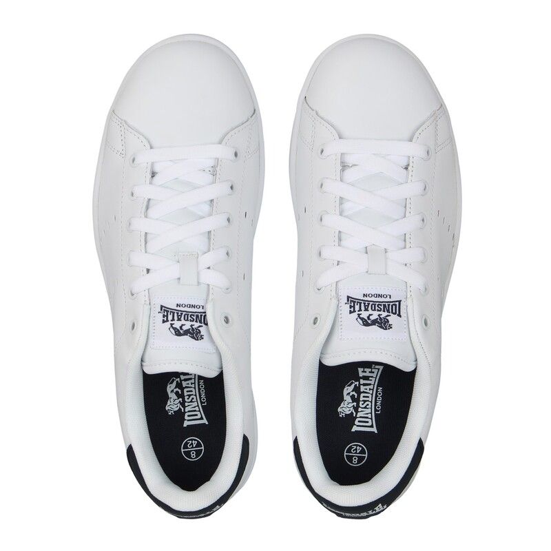 ロンズデール メンズ シューズ スニーカー レザー Lonsdale Leyton Leather Mens Trainers WhiteNavy ホワイト
