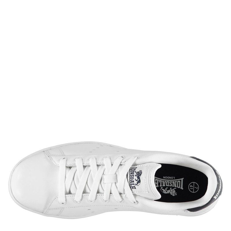 ロンズデール メンズ シューズ スニーカー レザー Lonsdale Leyton Leather Mens Trainers WhiteNavy ホワイト