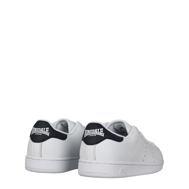ロンズデール メンズ シューズ スニーカー レザー Lonsdale Leyton Leather Mens Trainers WhiteNavy ホワイト