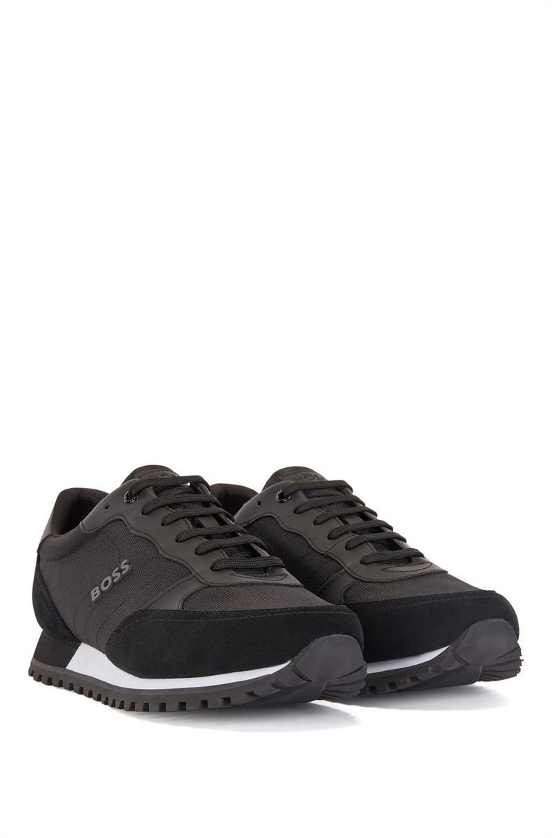 ボス メンズ シューズ スニーカー Boss Parkour Running Trainers Black 001 ブラック ボス メンズ シューズ スニーカー Boss Parkour Running Trainers Black 001 ブラック