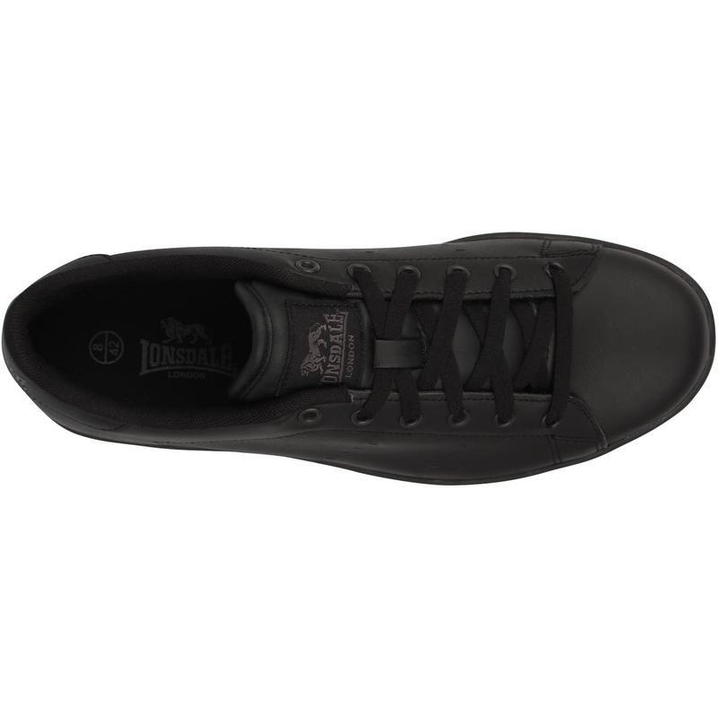 ロンズデール メンズ シューズ スニーカー レザー Lonsdale Leyton Leather Mens Trainers BlackBlack ブラック ロンズデール メンズ シューズ スニーカー レザー Lonsdale Leyton Leather Mens Trainers BlackBlack ブラック