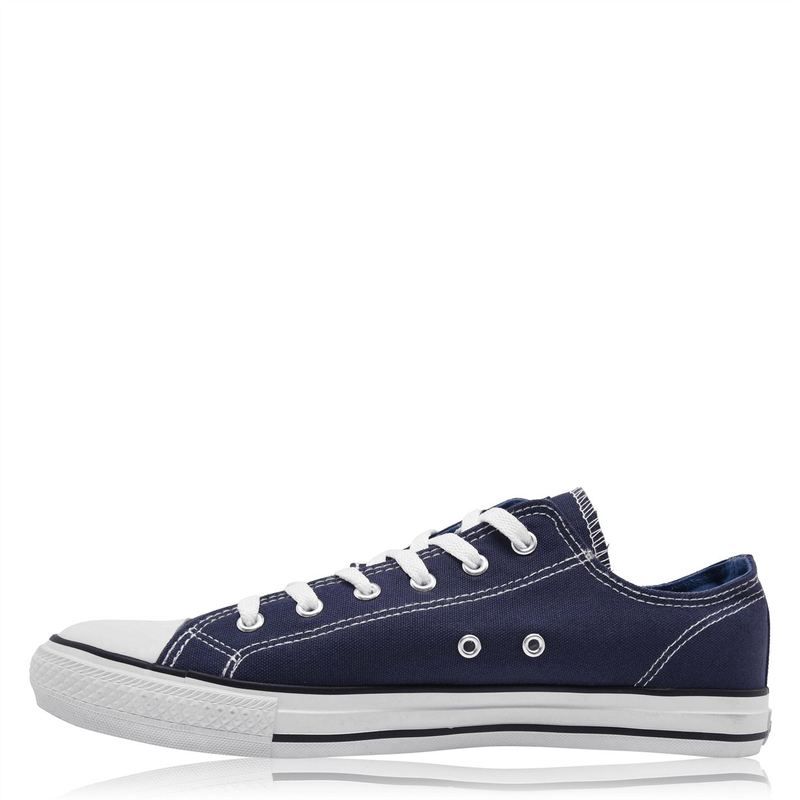 ソウルカル メンズ シューズ スニーカー SoulCal Canvas Low Mens Trainers Navy ネイビー