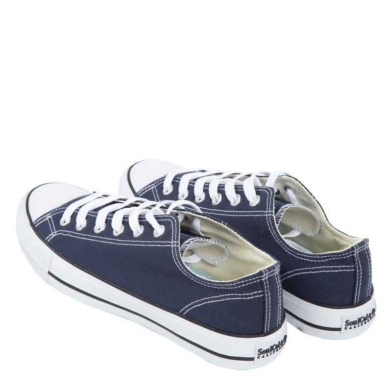 ソウルカル メンズ シューズ スニーカー SoulCal Canvas Low Mens Trainers Navy ネイビー