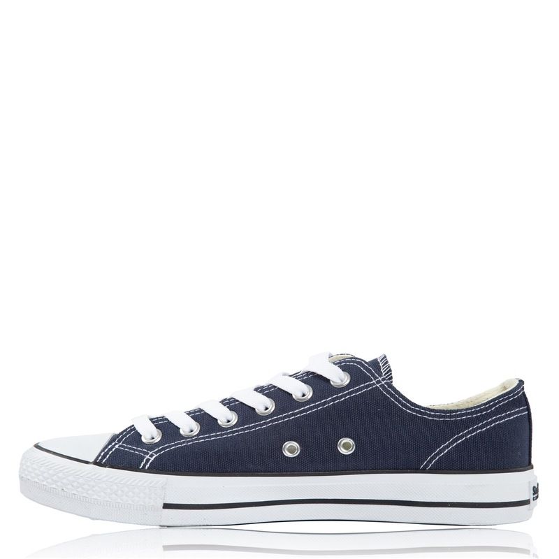 ソウルカル メンズ シューズ スニーカー SoulCal Canvas Low Mens Trainers Navy ネイビー