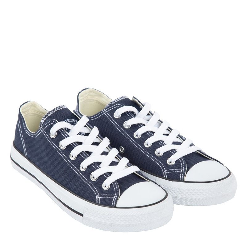 ソウルカル メンズ シューズ スニーカー SoulCal Canvas Low Mens Trainers Navy ネイビー