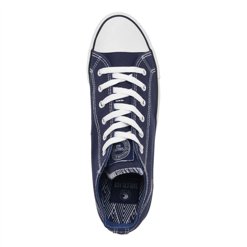 ソウルカル メンズ シューズ スニーカー SoulCal Canvas Low Mens Trainers Navy ネイビー
