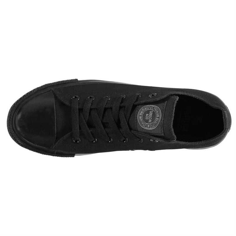ソウルカル メンズ シューズ スニーカー SoulCal Canvas Low Mens Trainers BlackBlack ブラック