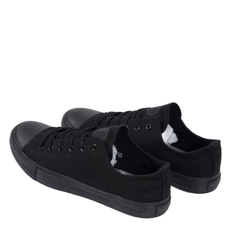 ソウルカル メンズ シューズ スニーカー SoulCal Canvas Low Mens Trainers BlackBlack ブラック