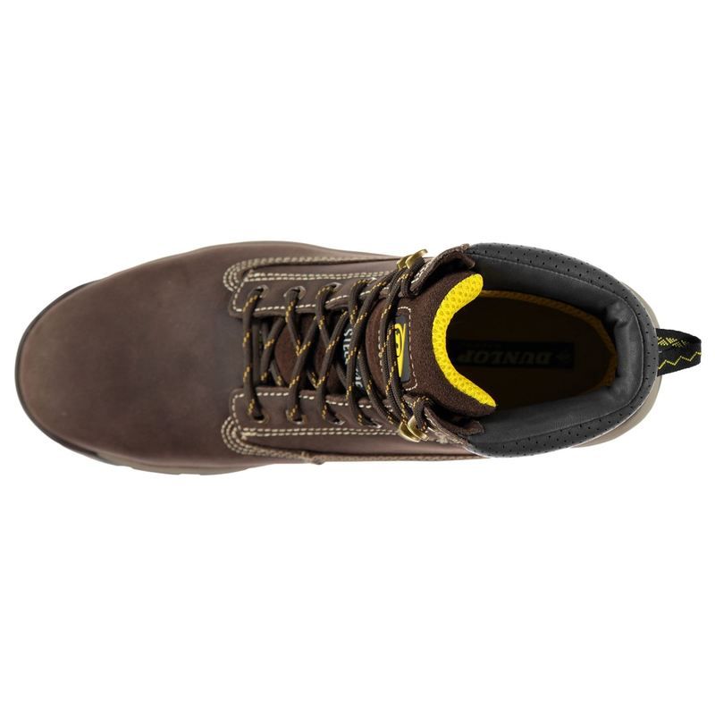ダンロップ メンズ シューズ ブーツ・レインブーツ Tシャツ キャップ ブーツ Dunlop Safety On Site Steel Toe Cap Safety Boots Brown ブラウン