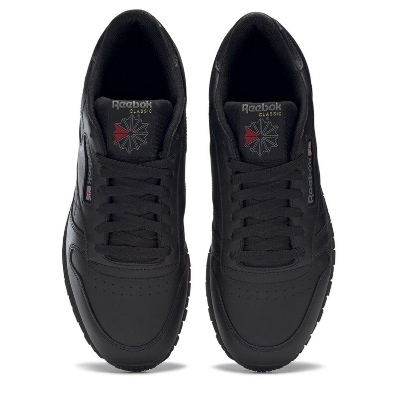 リーボック メンズ シューズ スニーカー レザー Reebok Classic Leather Mens Trainers Black ブラック