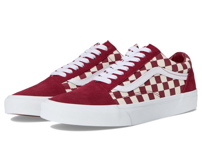 バンズ メンズ シューズ スニーカー Vans Old Skool Checkerboard RedWhite ホワイト