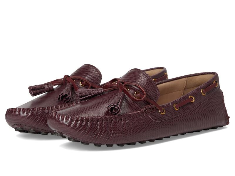 コールハーン レディース シューズ スリッポン・ローファー Cole Haan Gissella Drivers Black Garnet Lizard Print Leather ブラック