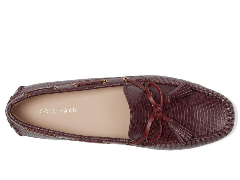 コールハーン レディース シューズ スリッポン・ローファー Cole Haan Gissella Drivers Black Garnet Lizard Print Leather ブラック