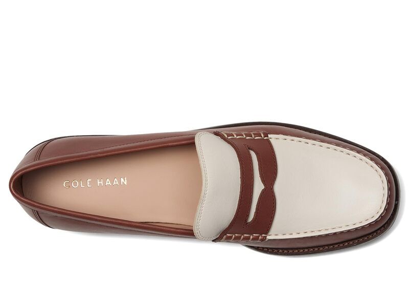 コールハーン レディース シューズ スリッポン・ローファー Cole Haan Lana Lux Penny Loafers Remastered Dark Cuoio Box LeatherIvory Leather アイボリー