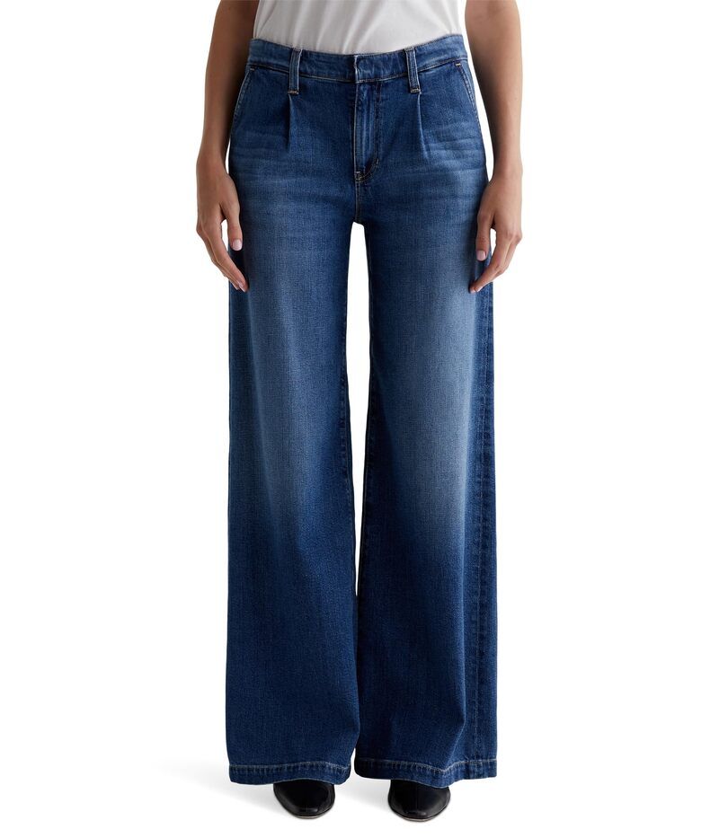 エージージーンズ レディース ボトムス デニムパンツ ワイドレッグ プリーツ AG Jeans Pleated Stella Wide Leg Palazzo in Provence