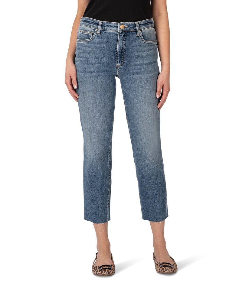 カットフロムザクロス レディース ボトムス デニムパンツ KUT from the Kloth Rachael High Rise Fab Mom Raw Hem Exalted