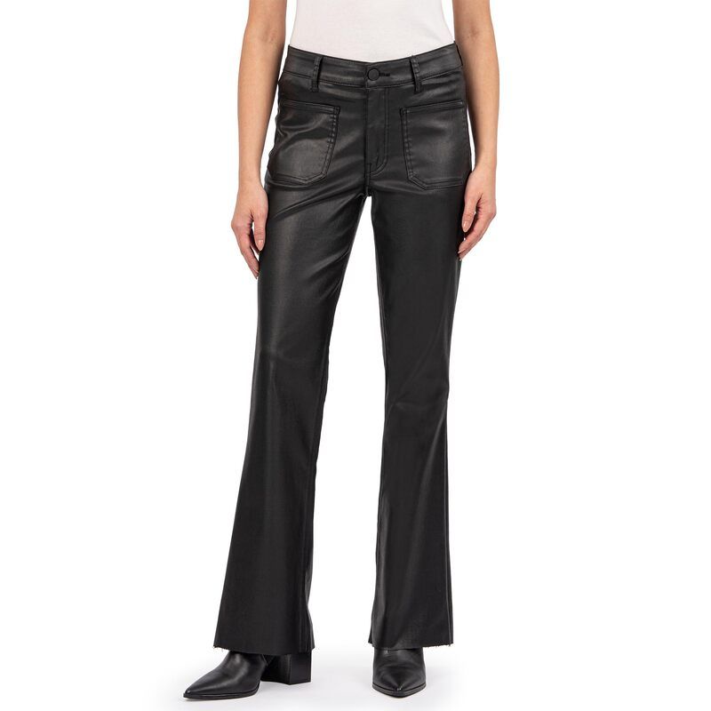 カットフロムザクロス レディース ボトムス カジュアルパンツ KUT from the Kloth Stella HighRise Flare Raw Hem Black ブラック