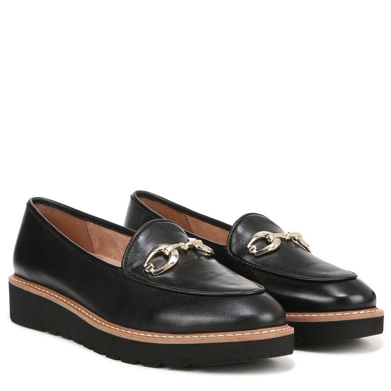 ナチュライザー レディース シューズ スリッポン・ローファー Naturalizer AdilineBit Black Leather ブラック