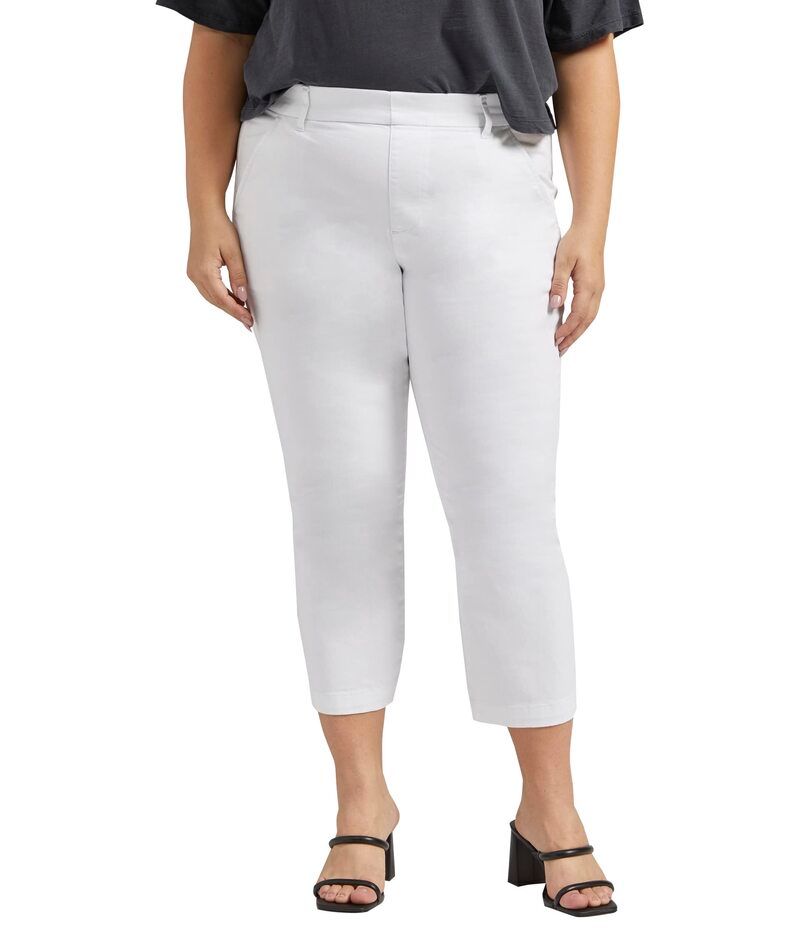 ジャグジーンズ レディース ボトムス カジュアルパンツ プラスサイズ キャップ Jag Jeans Plusize Maddie MidRise Capris White ホワイト