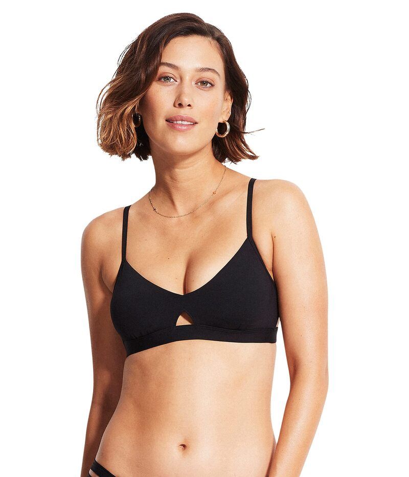 シーフォリー レディース 水着 トップのみ Seafolly Collective Hybrid Bralette Black ブラック