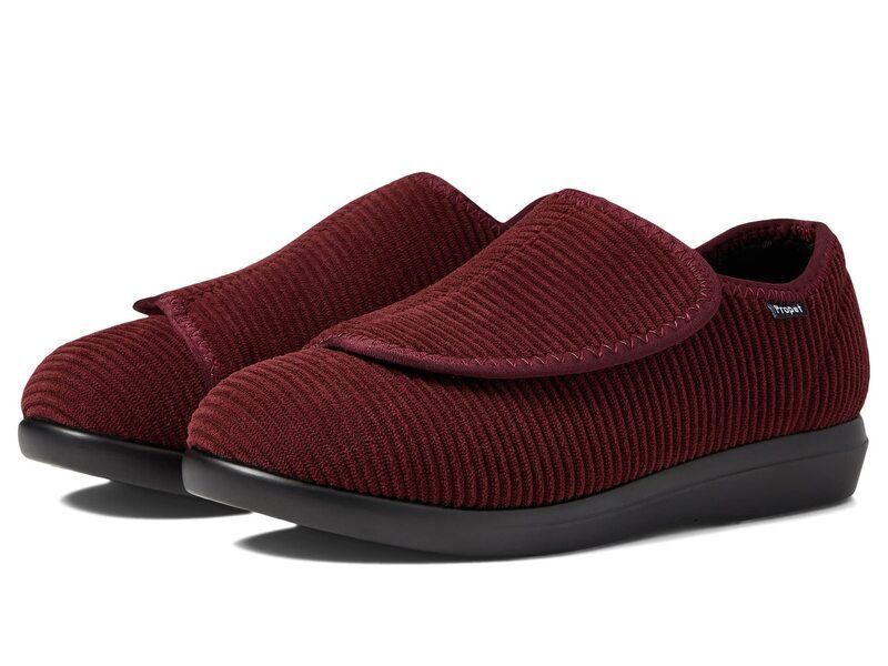 プロペット レディース シューズ スリッポン・ローファー Propet Cush N Foot Burgundy Corduroy バーガンディ