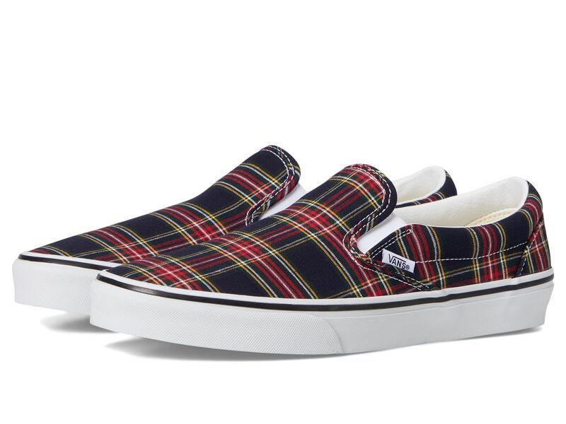 バンズ メンズ シューズ サンダル Vans Classic SlipOn Plaid Navy ネイビー
