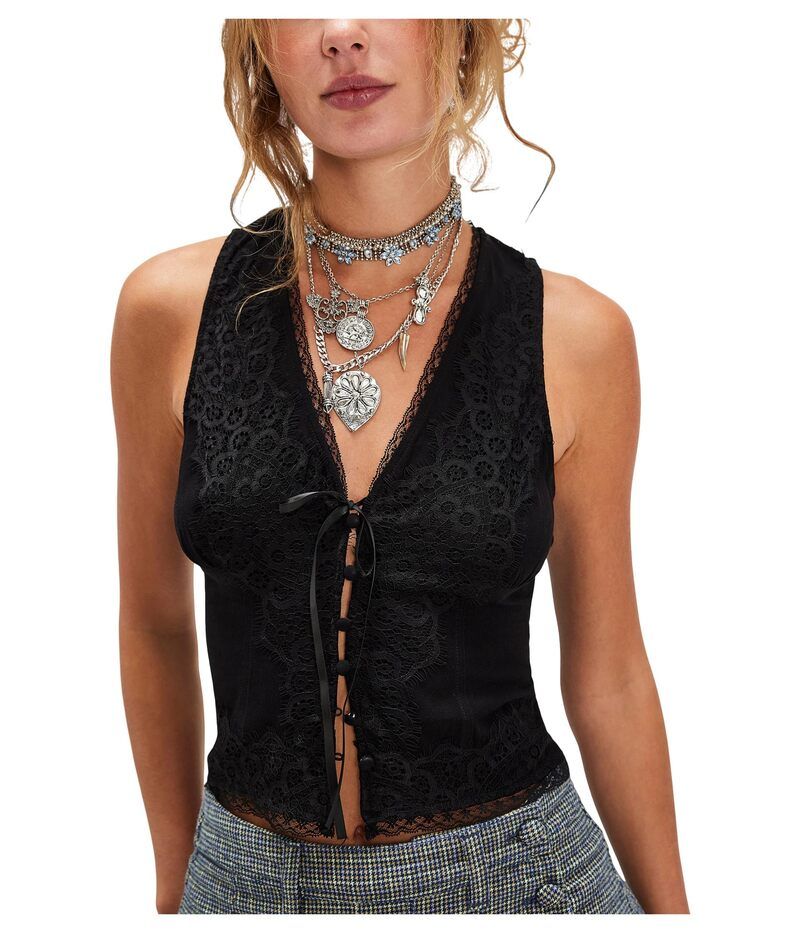 フリーピープル レディース トップス シャツ ベスト Free People Jaida Vest Black ブラック