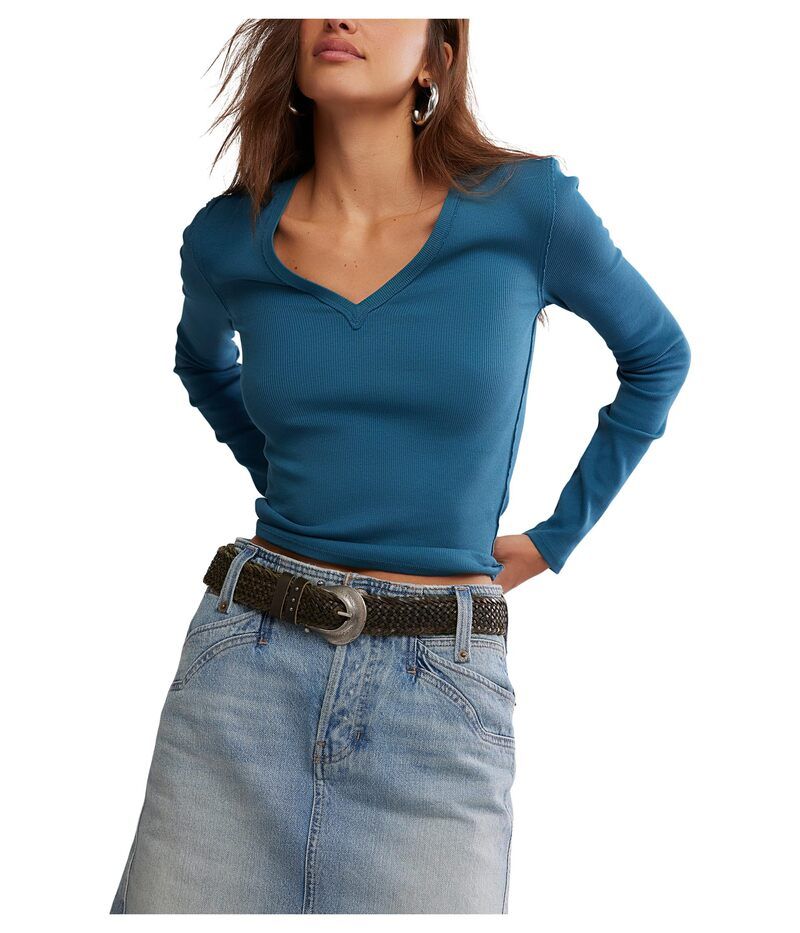 フリーピープル レディース トップス シャツ Free People Neria Long Sleeve Still Sea