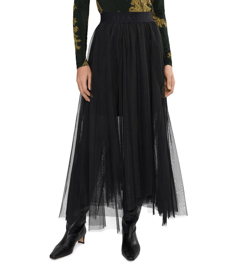 オールセインツ レディース ボトムスカート チュール AllSaints Ally Tulle Skirt Black ブラック