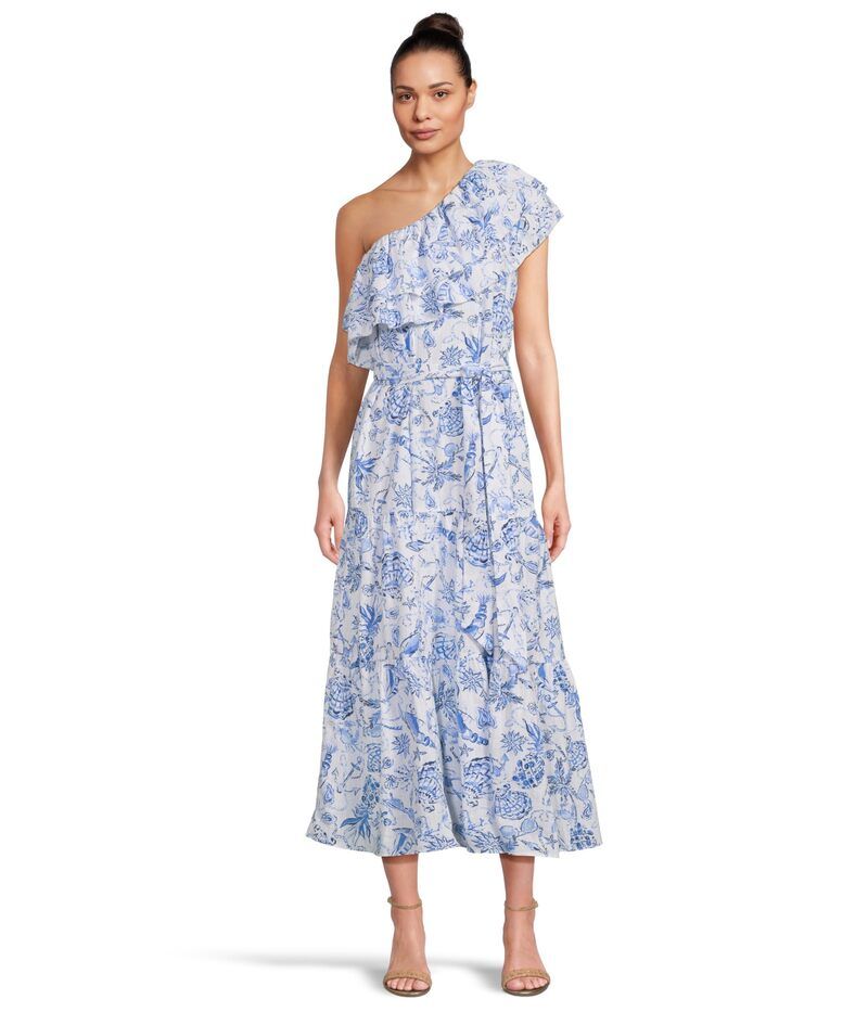 リリーピュリッツァー レディース トップス ワンピース ミディ Lilly Pulitzer Mayella Midi Dress Resort White Barefoot Beachcombers ホワイト
