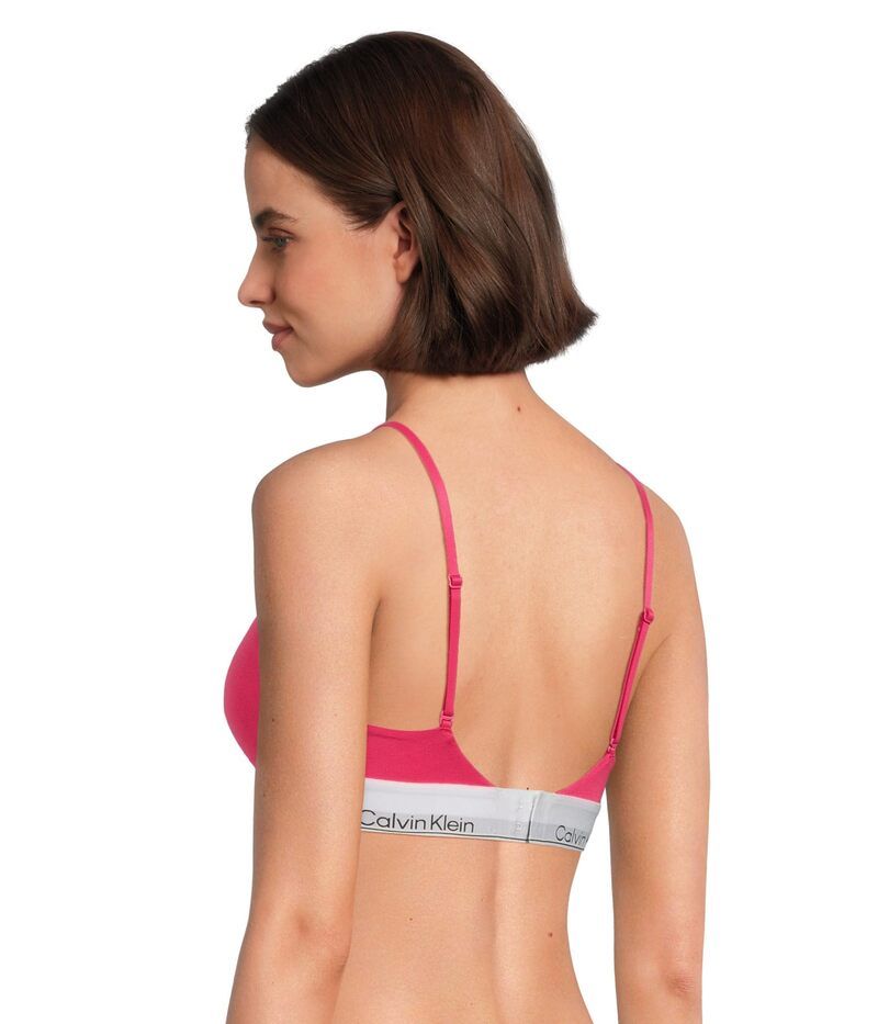 カルバン クライン アンダーウェア レディース ブラジャー コットン Calvin Klein Underwear Icon Cotton Modalightly Lined Triangle Bralette Pink ピンク