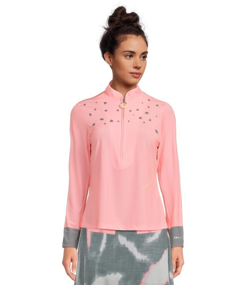 ジャイミーサドック レディース トップス シャツ プリント Jamie Sadock Raindrops Print Long Sleeve Sunsense Top Azalea Pink ピンク