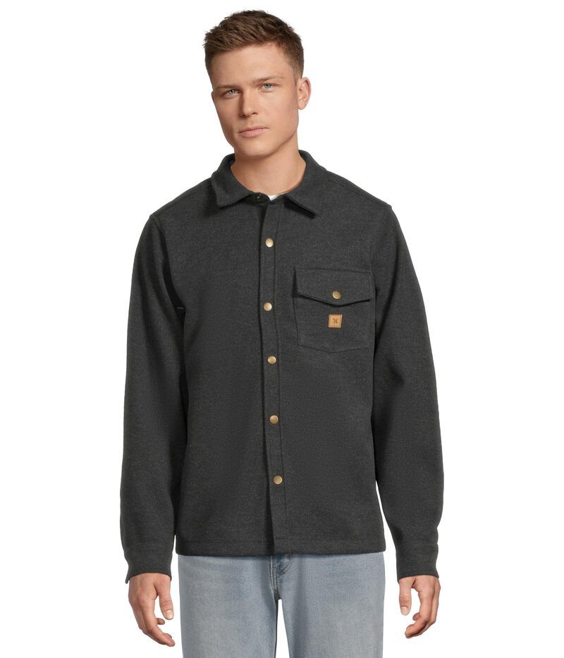 ハーレー メンズ トップス シャツ Hurley Santa Cruz Solid Flannelong Sleeve Dark Stone Grey グレー